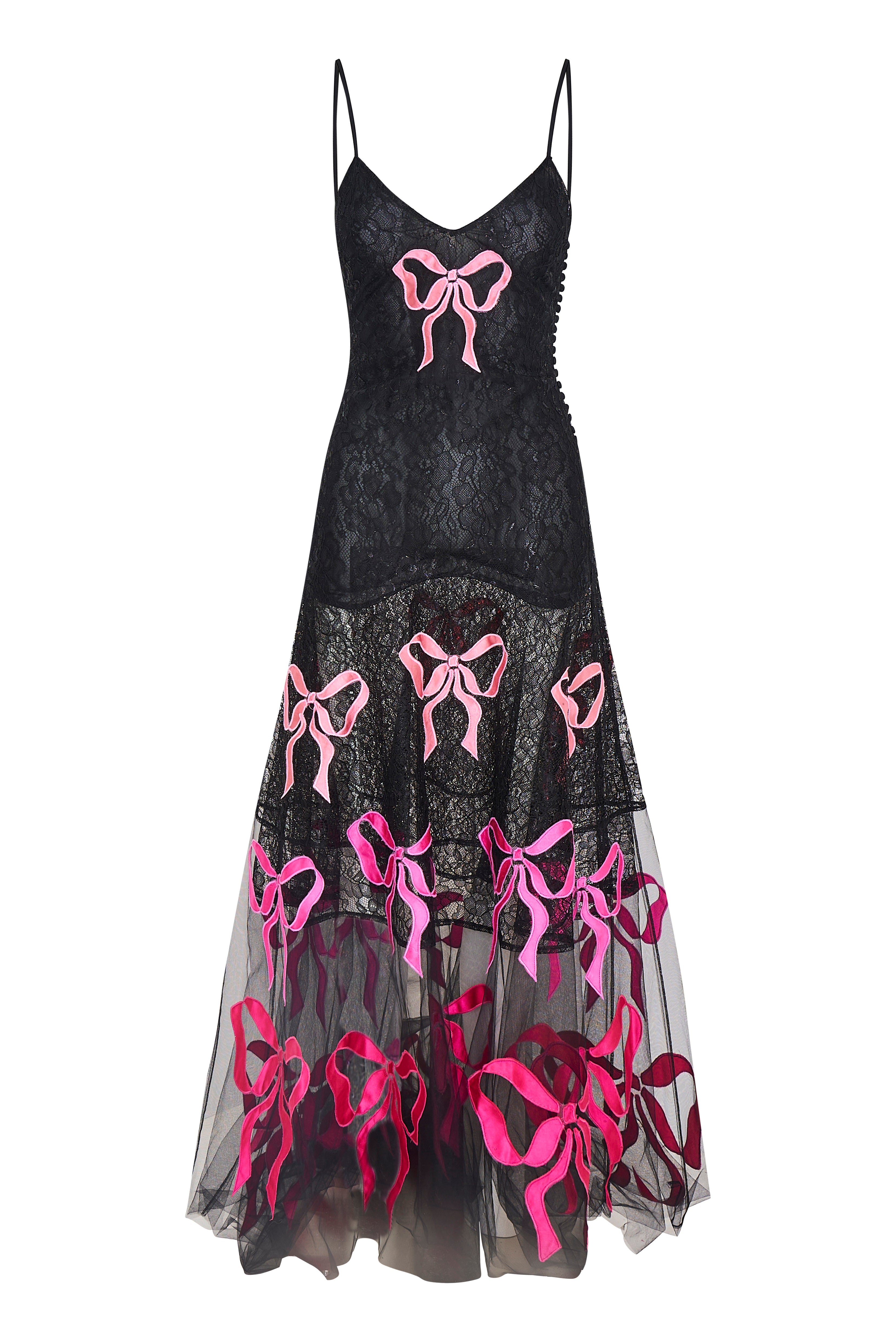 Carette Lace Maxi Bow Dress-morningim