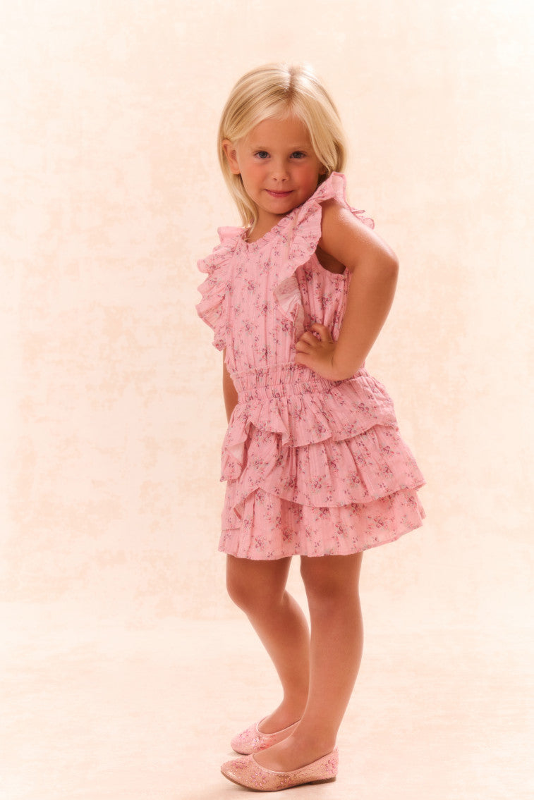 Girls Decker Cotton Floral Dress-morningim