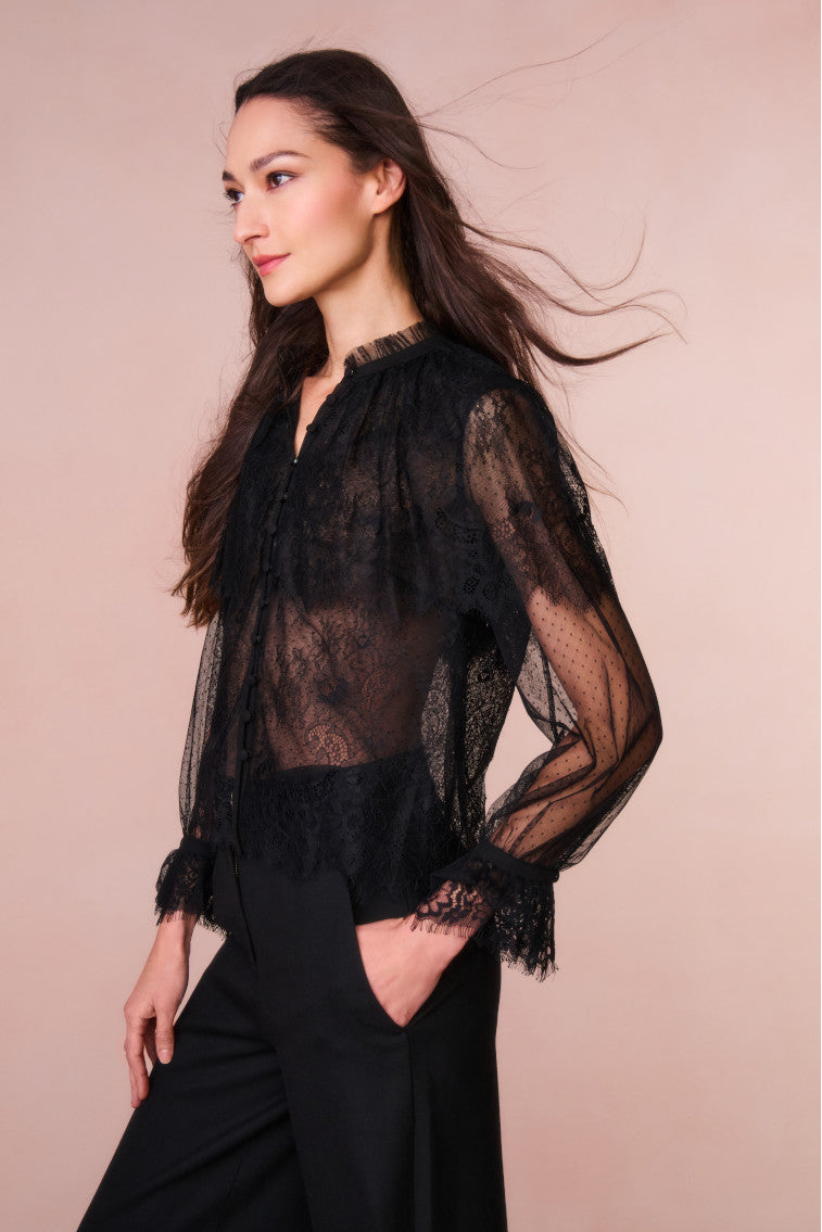 Duquette Sheer Lace Top-morningim