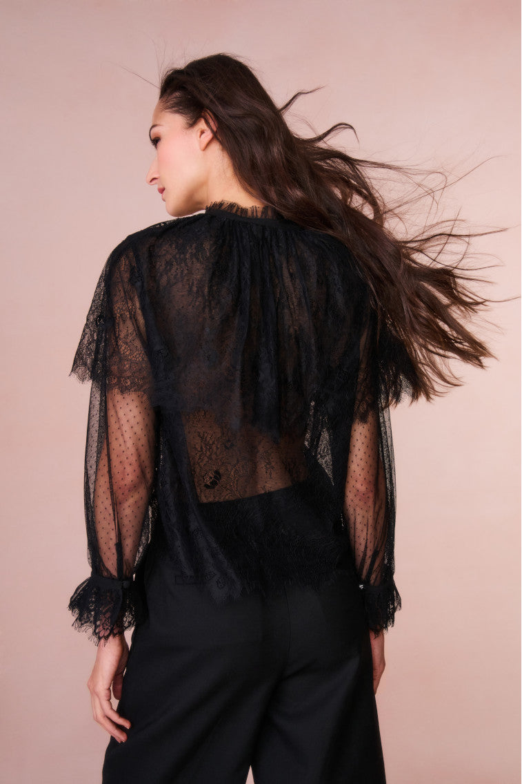 Duquette Sheer Lace Top-morningim