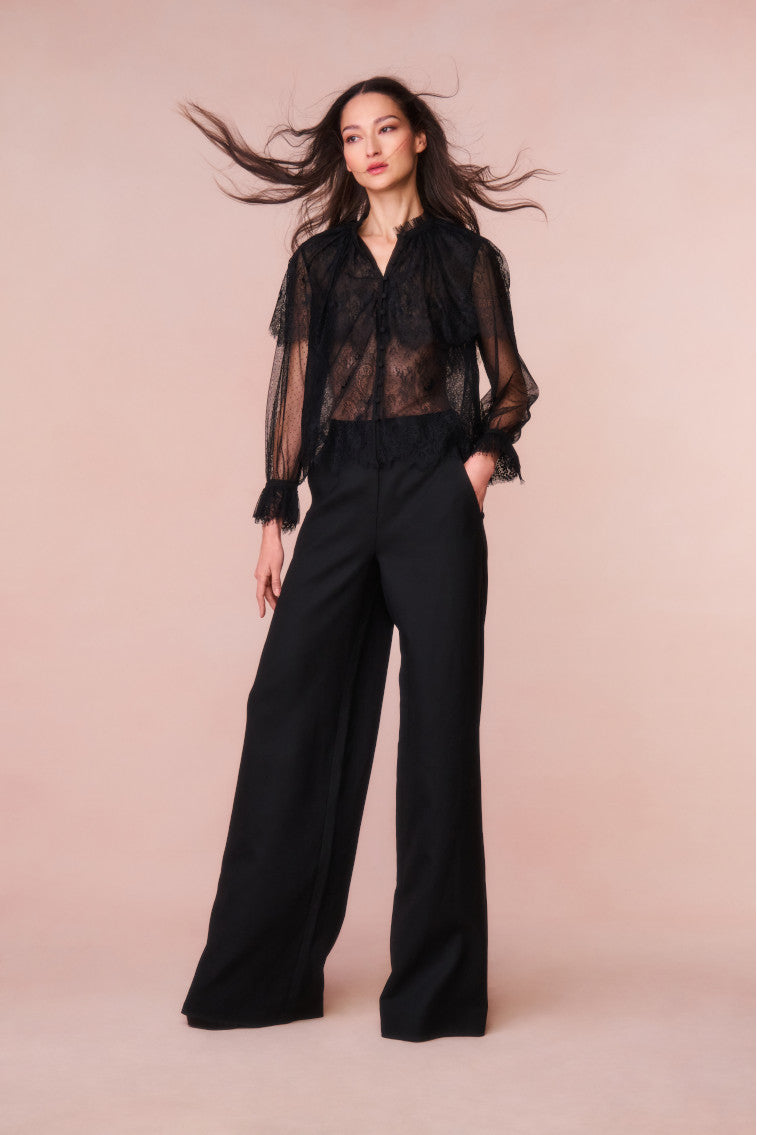 Duquette Sheer Lace Top-morningim