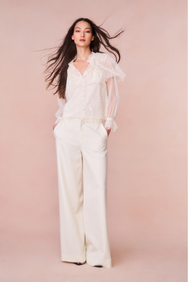 Duquette Sheer Lace Top-morningim