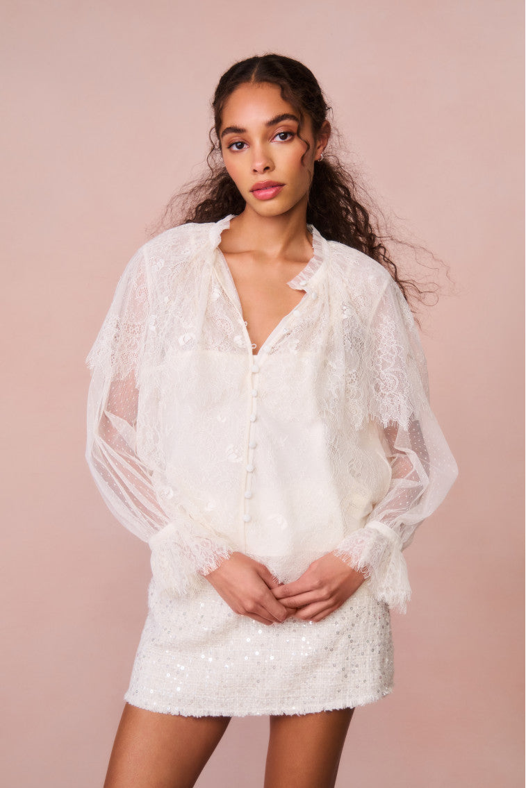 Duquette Sheer Lace Top-morningim