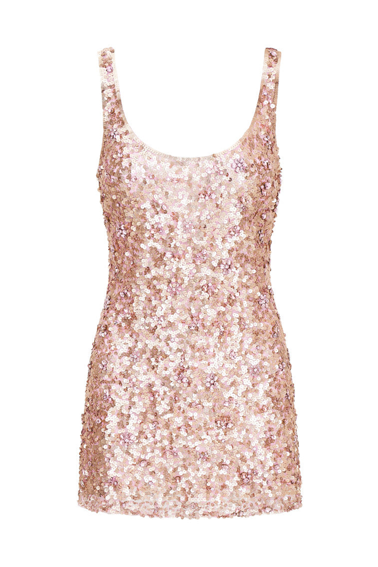 Dorrina Sequined Mini Dress-morningim