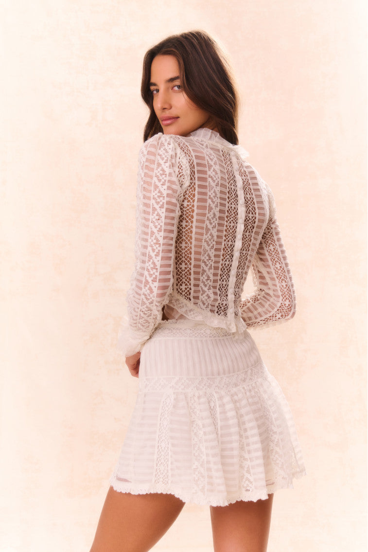 Etheline Crochet Lace Long Sleeve Top-morningim