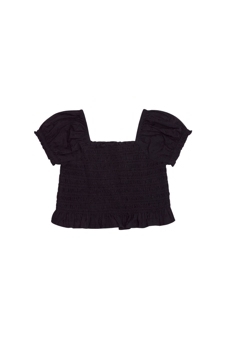 Girls Fabielle Cotton Ruffle Top-morningim