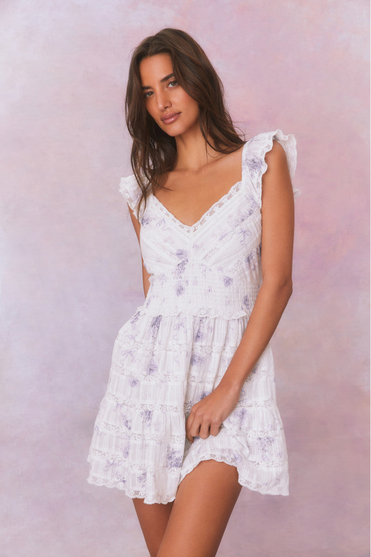 Finny Floral Mini Dress-morningim