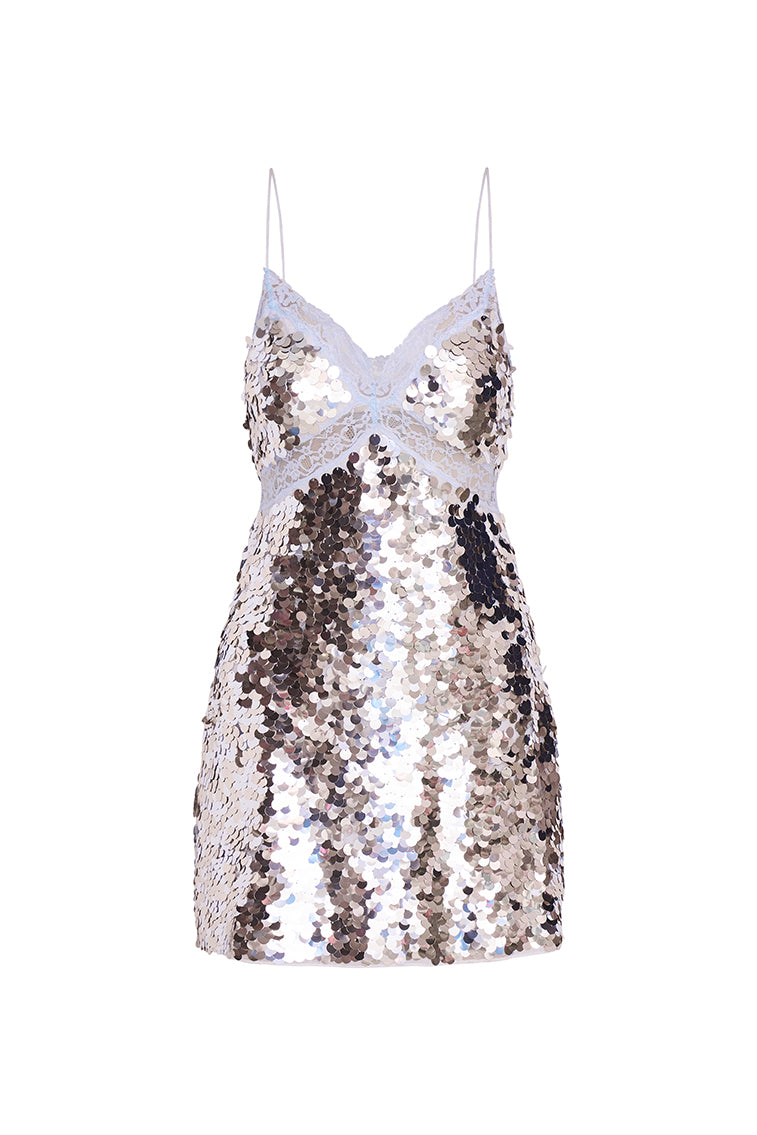 Finta Sequin Mini Dress-morningim
