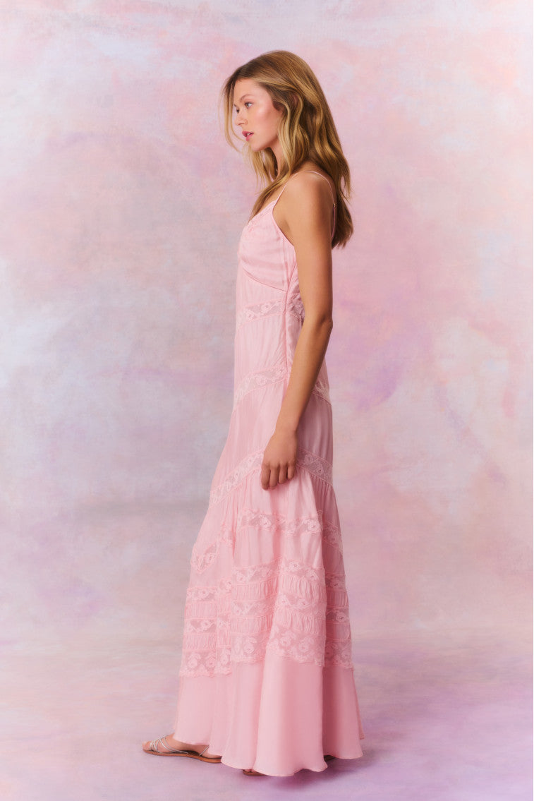 Idalia Habotai Silk Maxi Dress-morningim