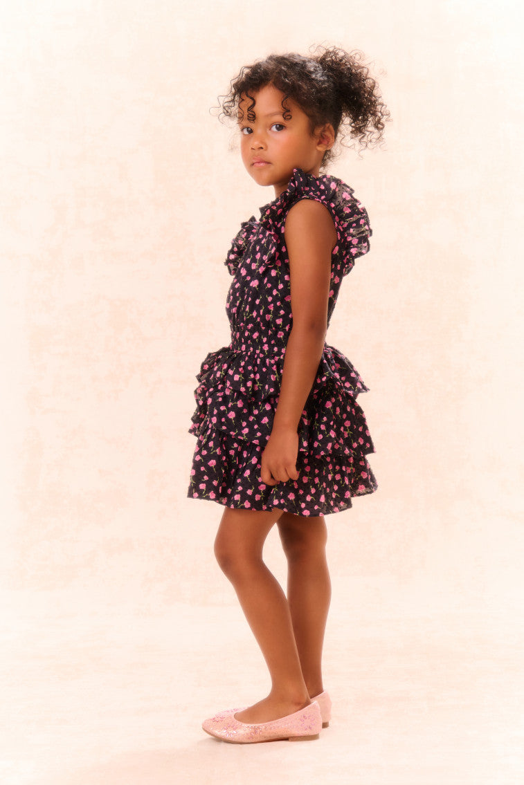 Girls Janelly Cotton Floral Dress-morningim