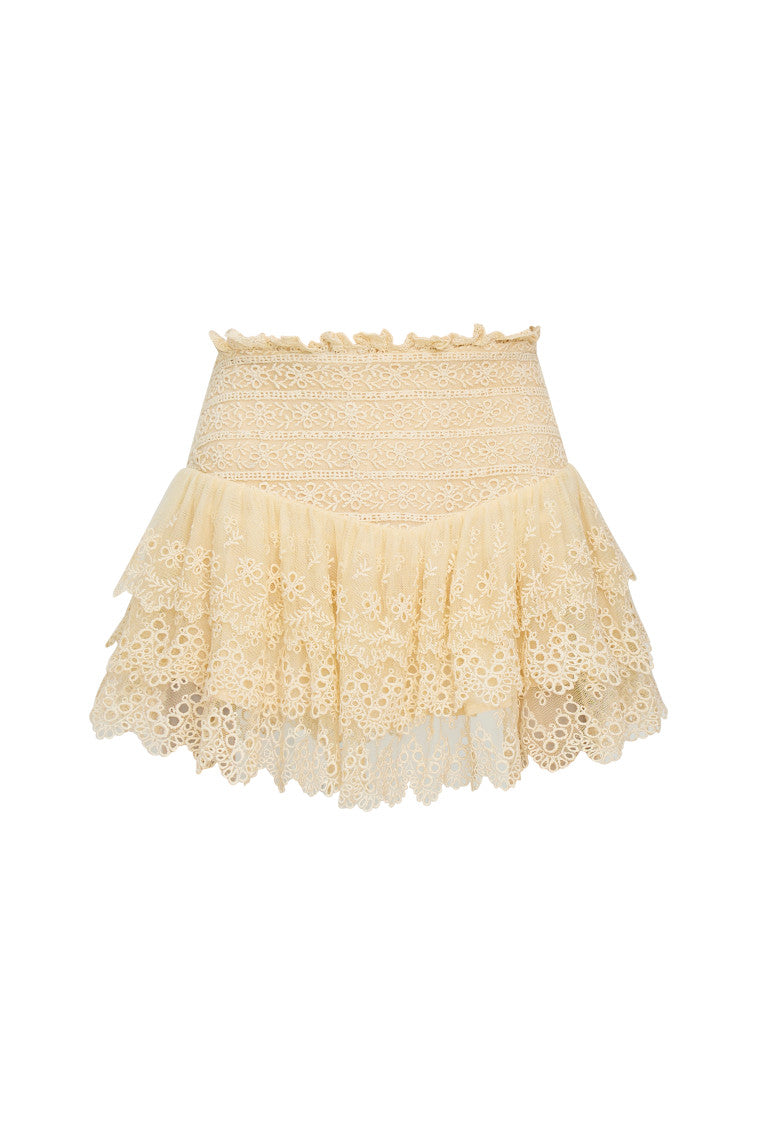Limina Ruffle Mini Skirt-morningim