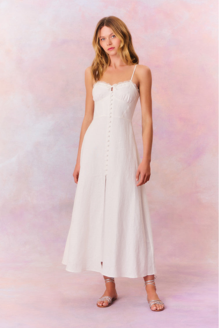 Linella Linen Smocked Maxi Dress-morningim
