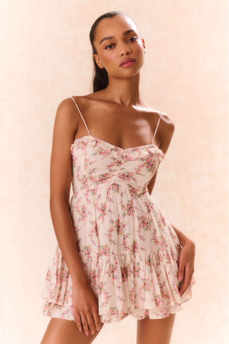 Linny Floral Mini Dress-morningim
