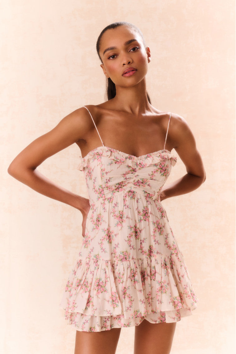 Linny Floral Mini Dress-morningim