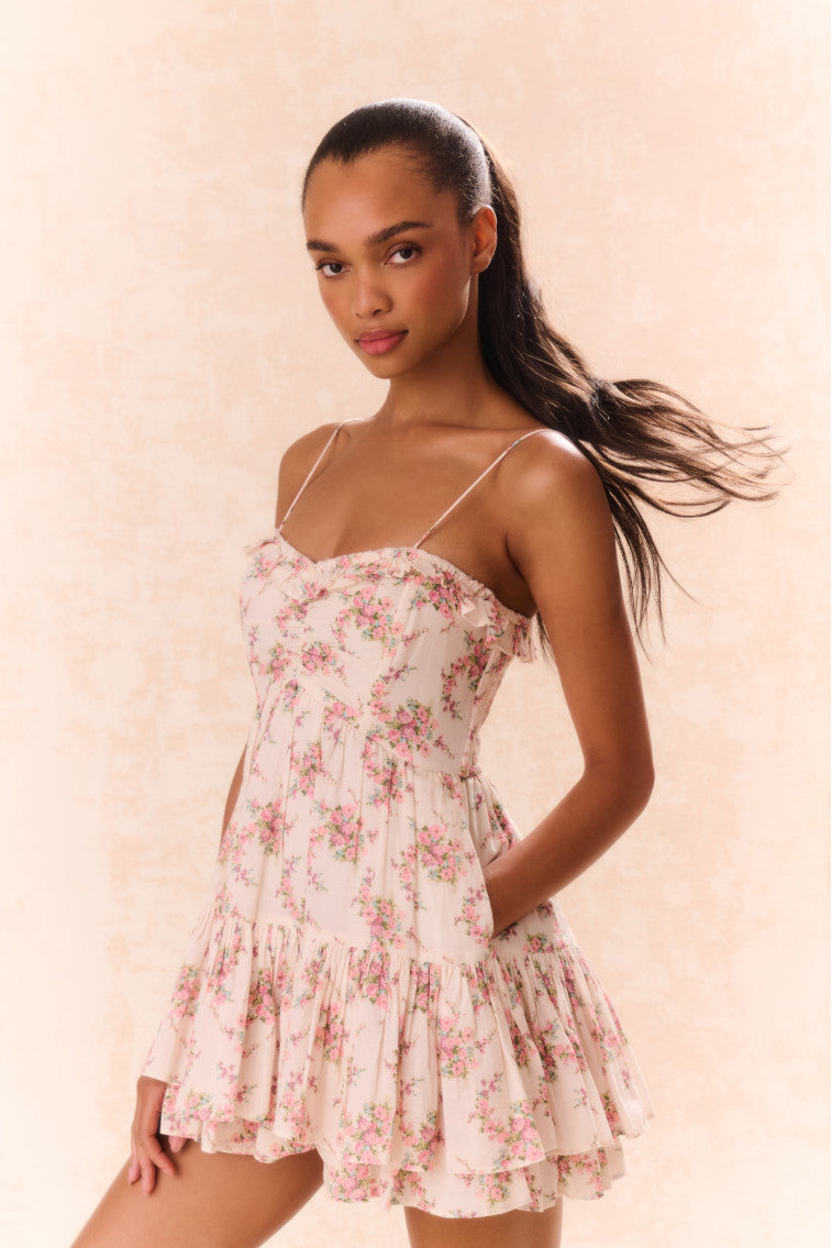 Linny Floral Mini Dress-morningim