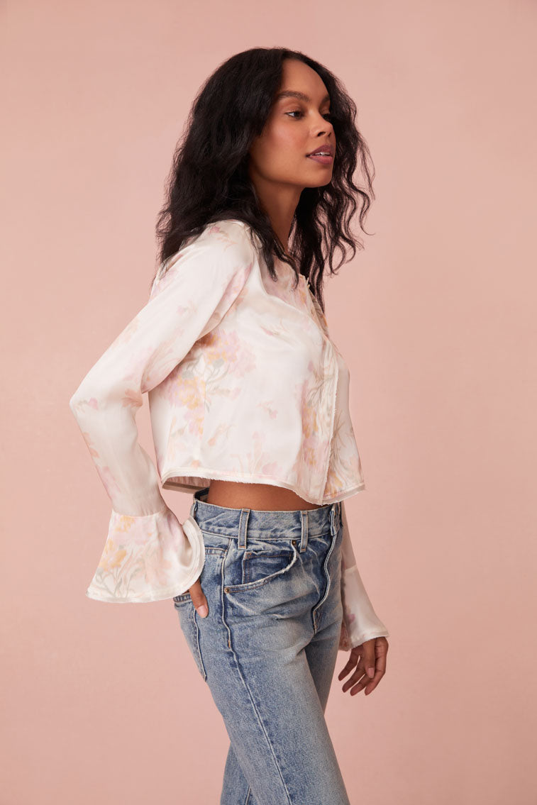 Lyndon Floral Bell Sleeve Top-morningim