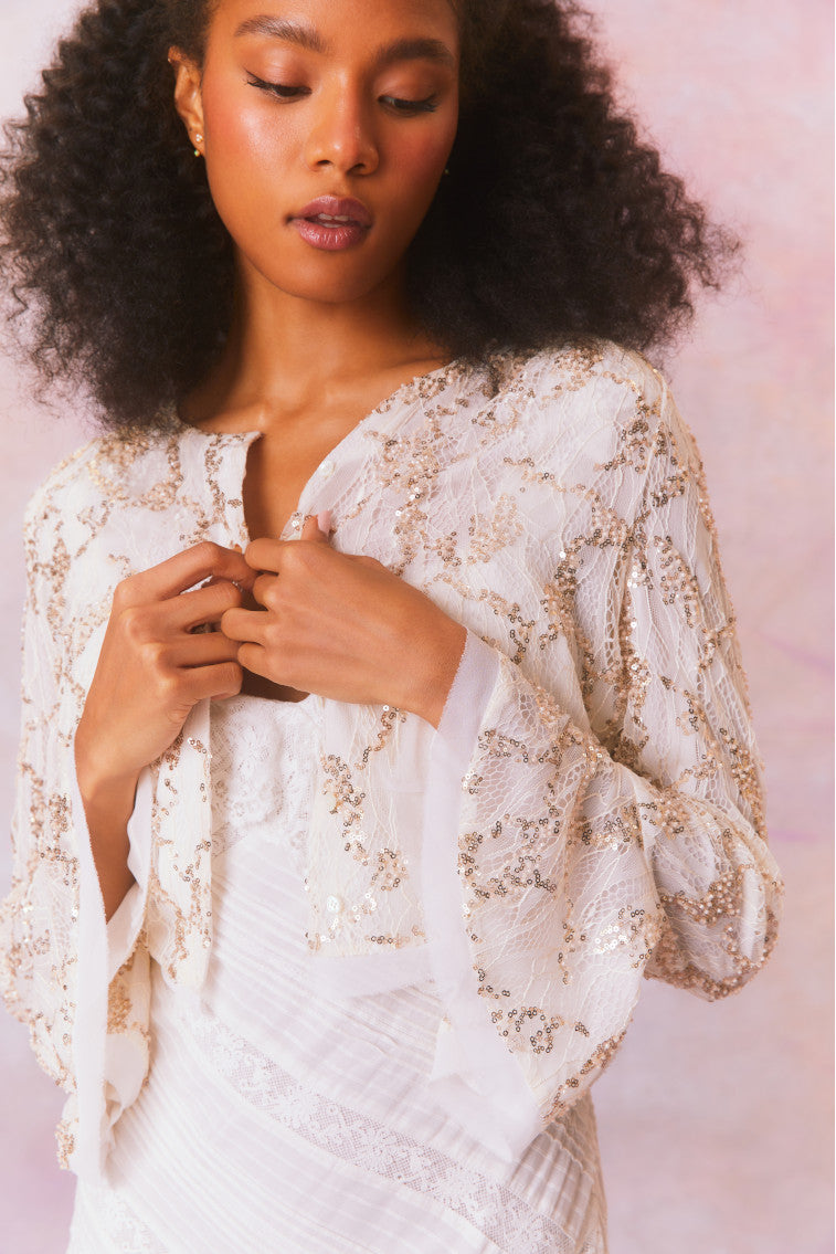 Lyndon Sequin Lace Long Sleeve Top-morningim