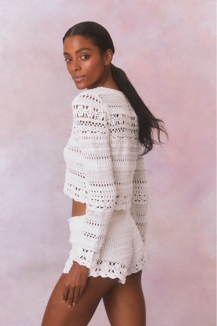 Middleton Cotton Crochet Cardigan-morningim