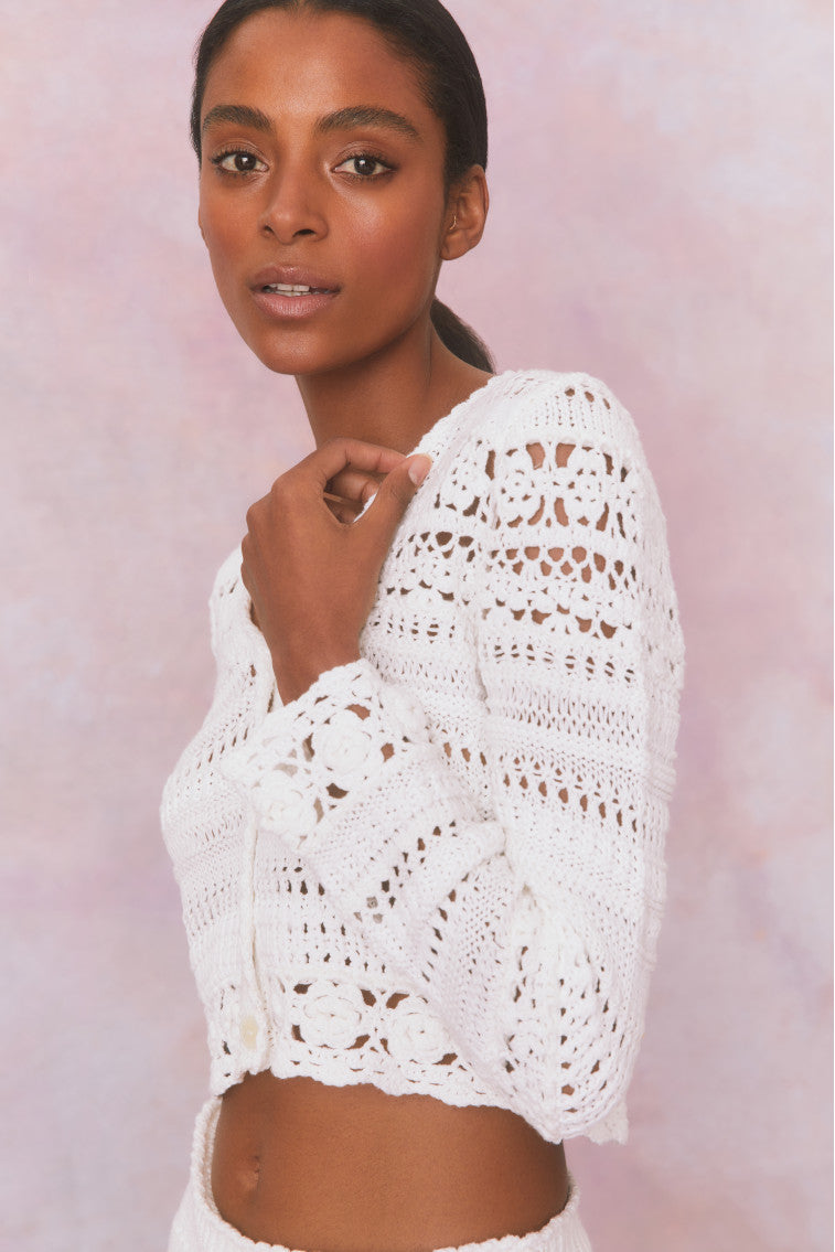 Middleton Cotton Crochet Cardigan-morningim