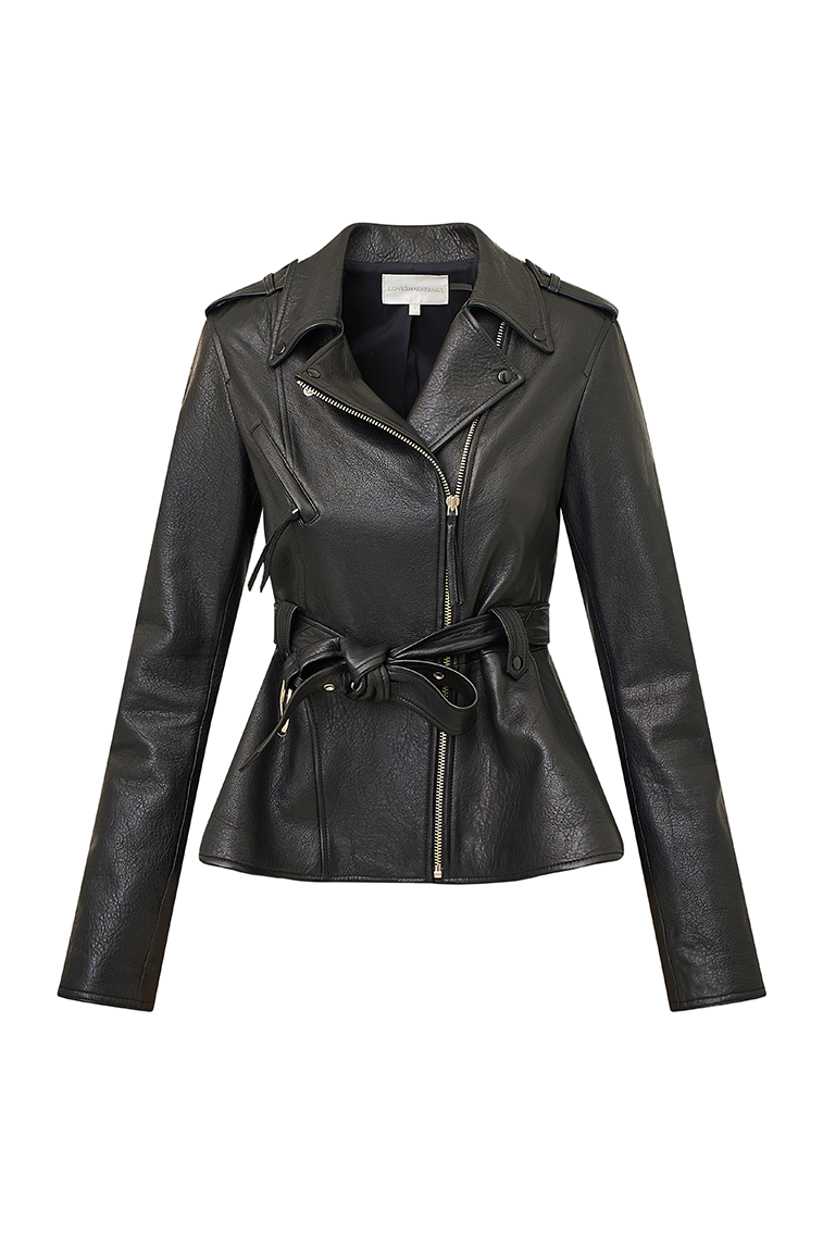 Montine Lamb Leather Moto Jacket-morningim