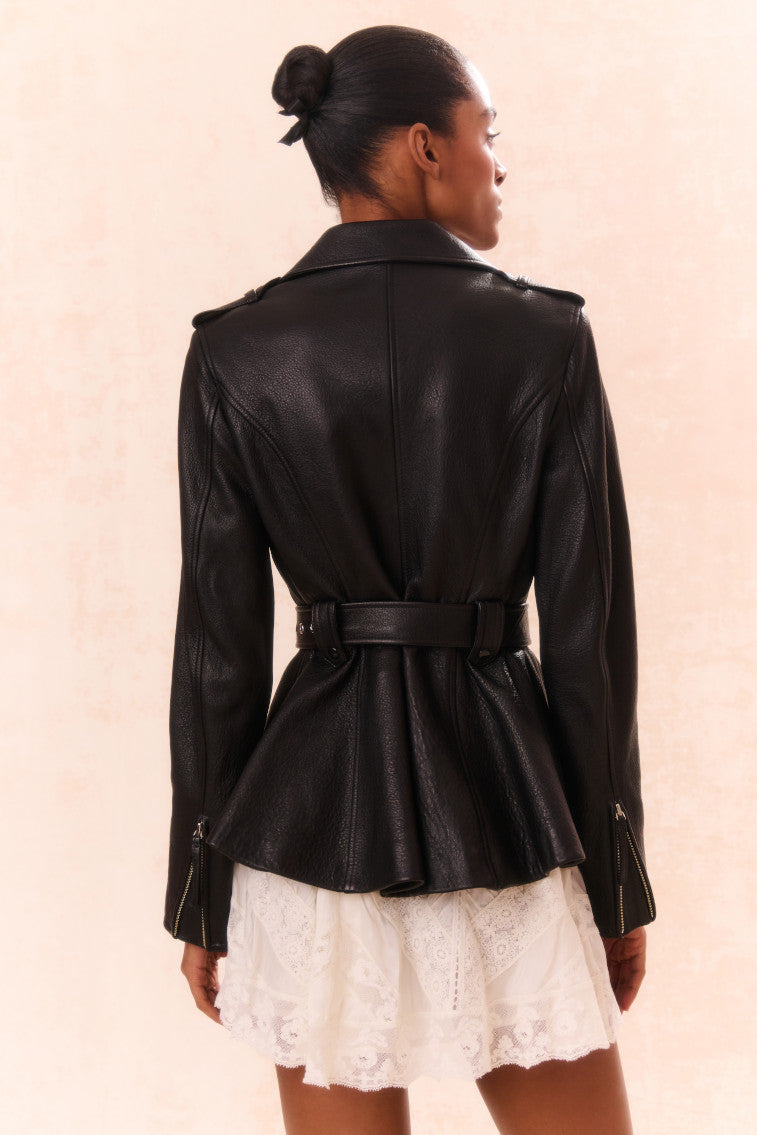 Montine Lamb Leather Moto Jacket-morningim
