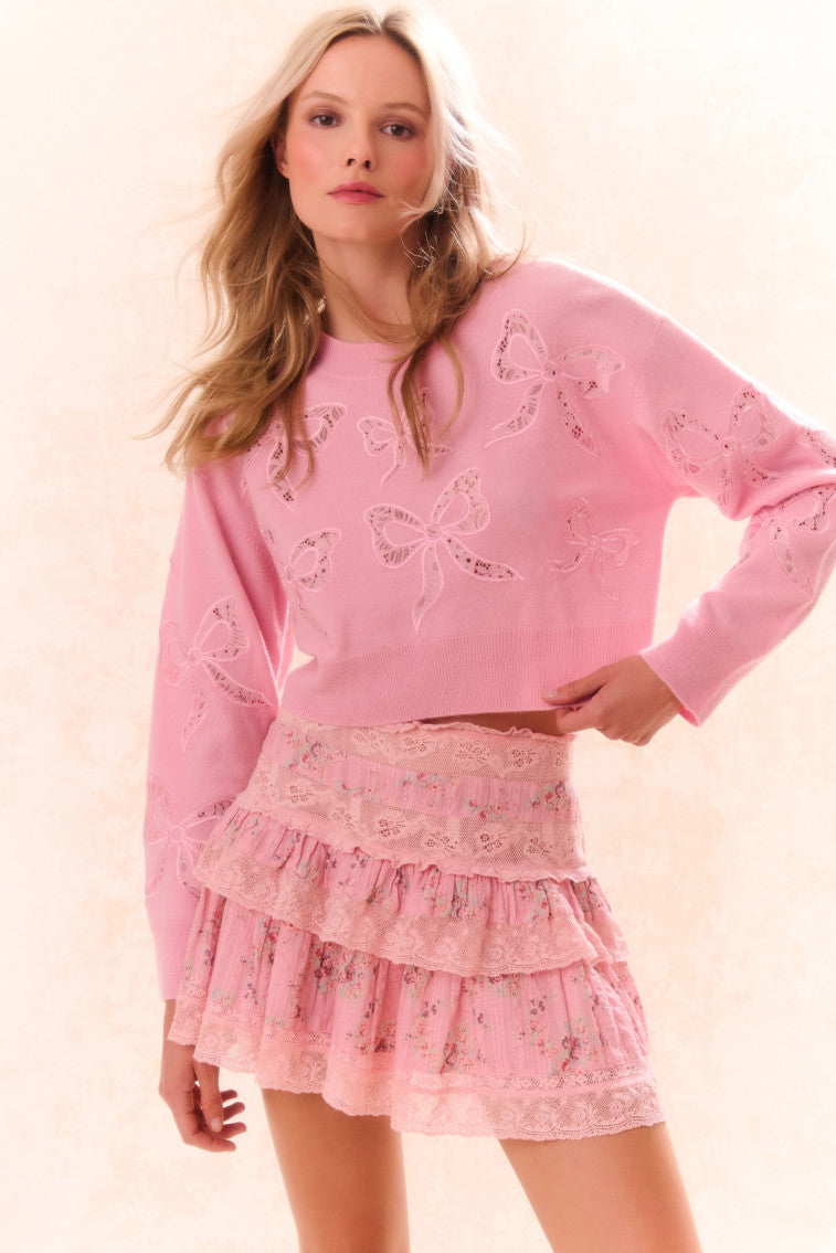 Moyer Cotton Floral Mini Skirt-morningim