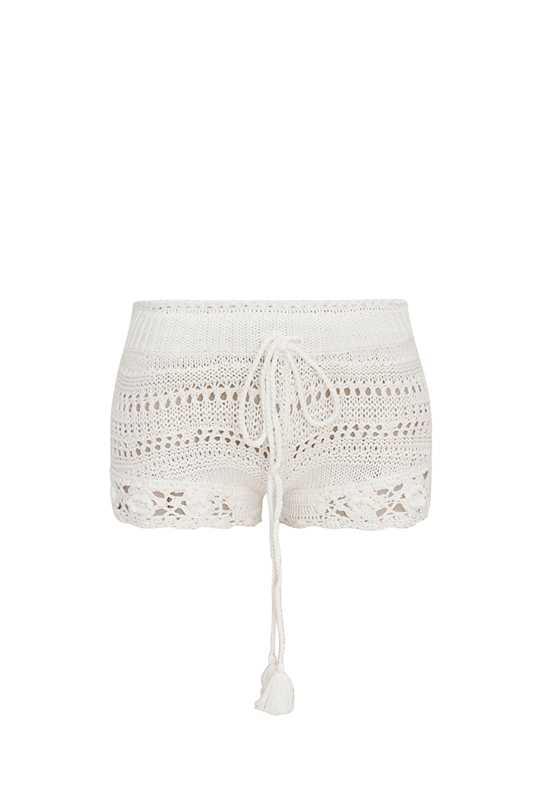 Nevi Cotton Crochet Shorts-morningim