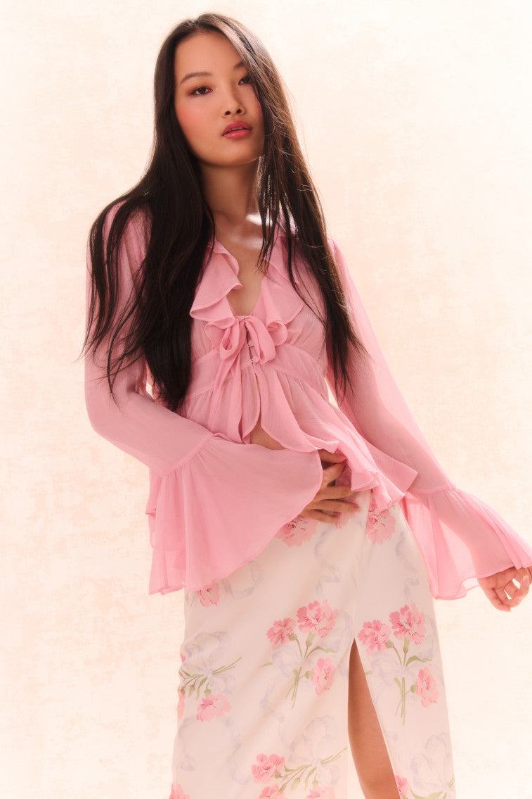 Ovidia Bell Sleeve Top-morningim