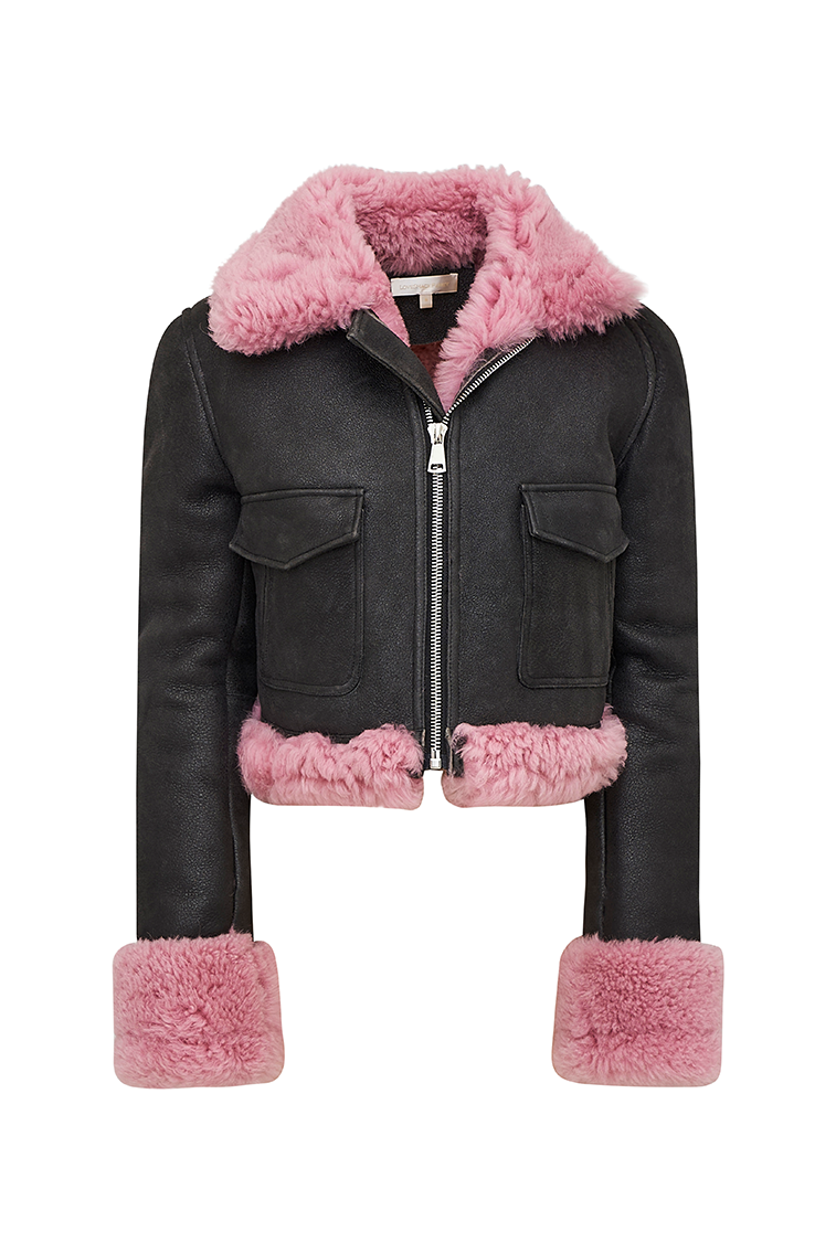 Pansy Shearling Leather Jacket-morningim