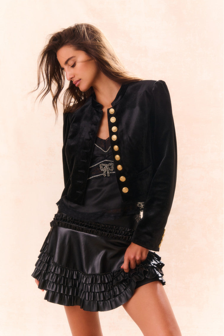 Pendine Velvet Military Jacket-morningim