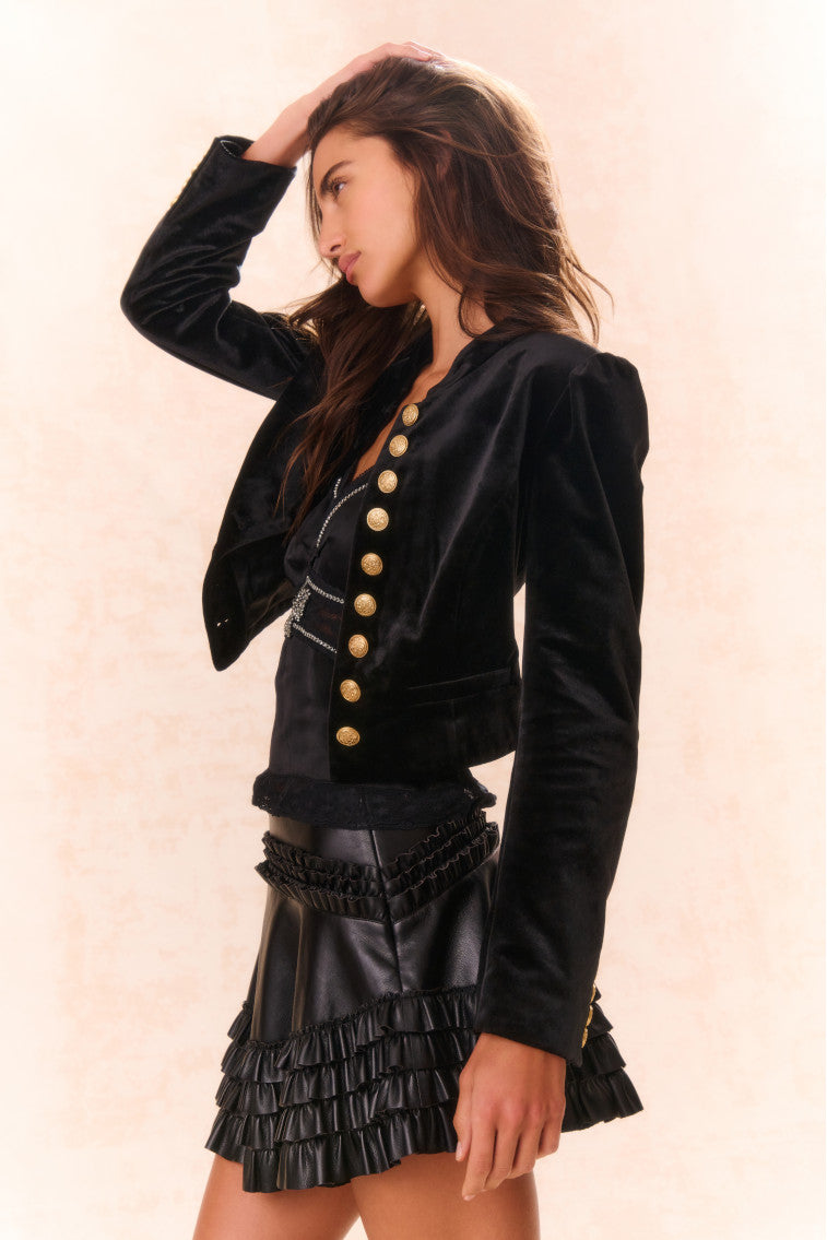 Pendine Velvet Military Jacket-morningim