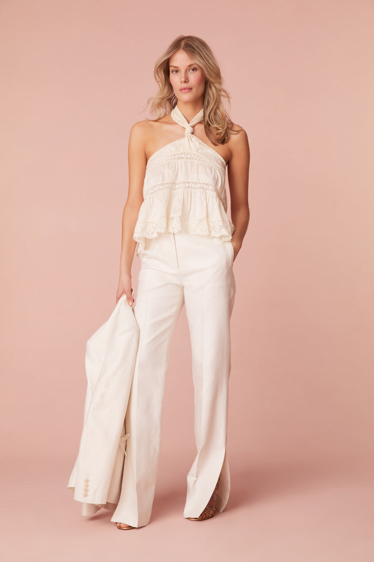 Poppet Straight Leg Tailored Pants-morningim