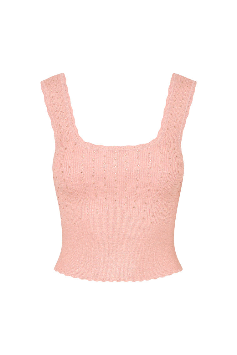Prague Crystal Knit Tank Top-morningim