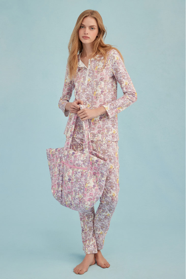 Roller Rabbit x Morningim Preppy Patchwork Women's Pajama-morningim