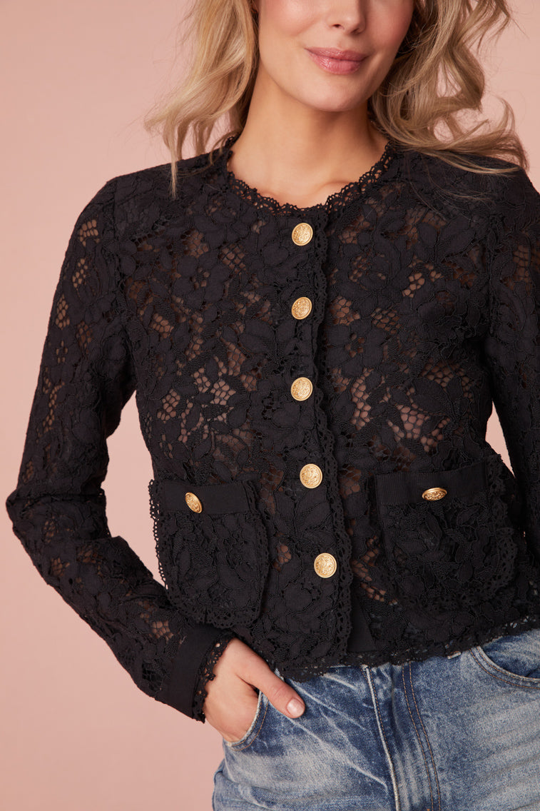 Richard Sheer Lace Jacket-morningim