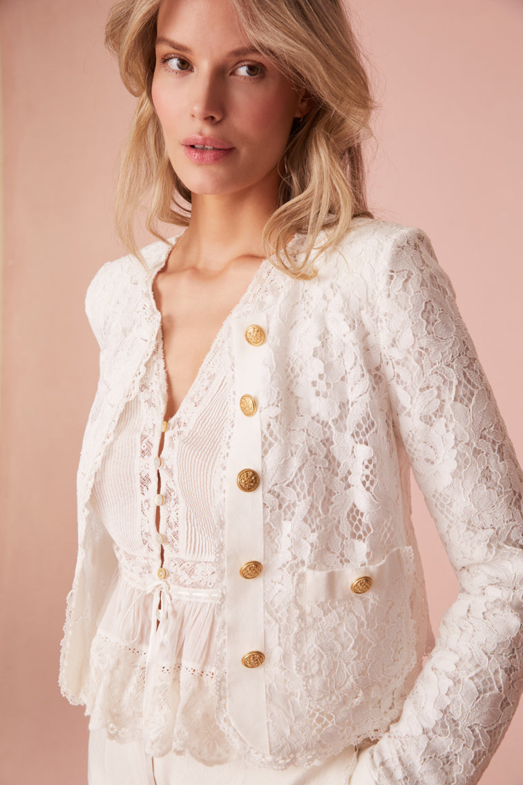 Richard Sheer Lace Jacket-morningim