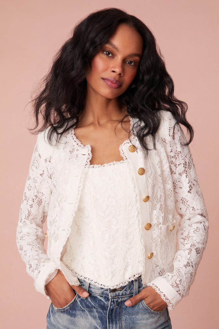Richard Sheer Lace Jacket-morningim