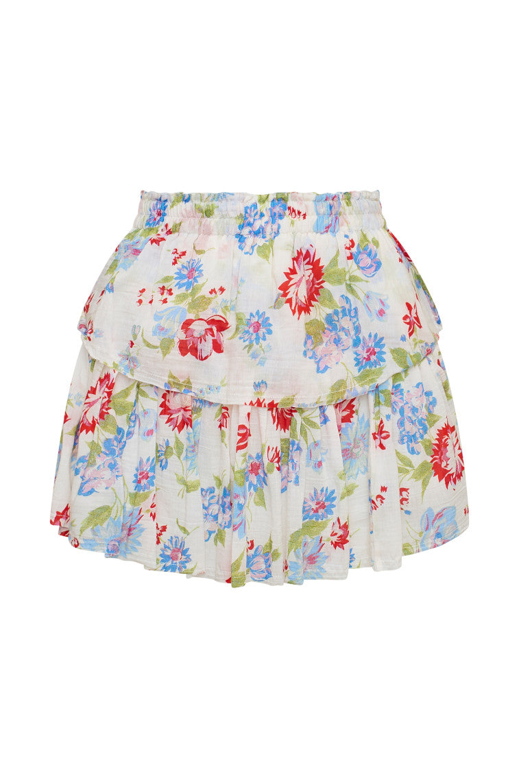 Ruffle Mini Floral Skirt-morningim