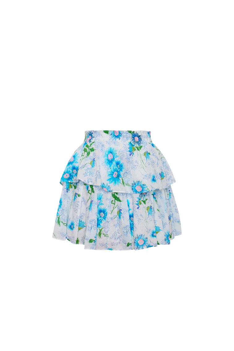 Ruffle Mini Floral Skirt-morningim