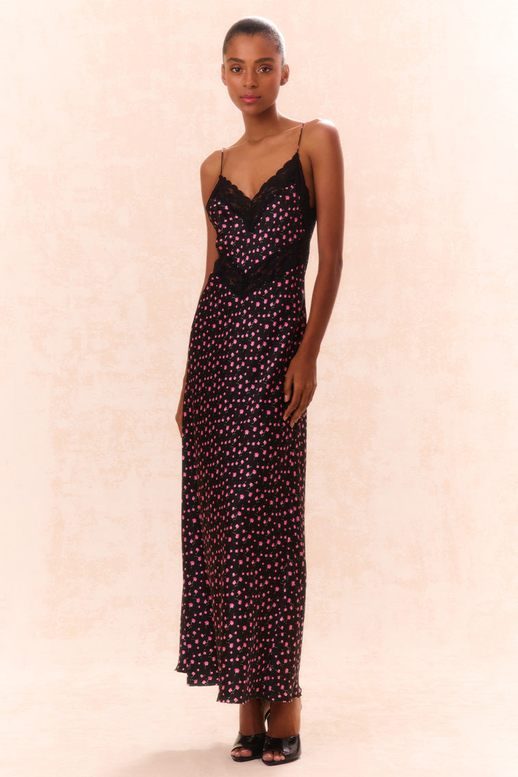 Serita Silk Floral Maxi Dress-morningim