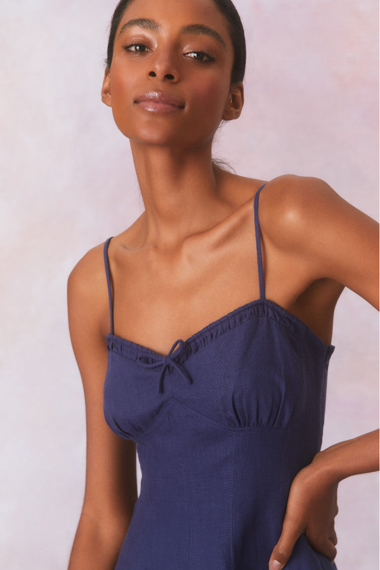 Shai Linen Mini Dress-morningim