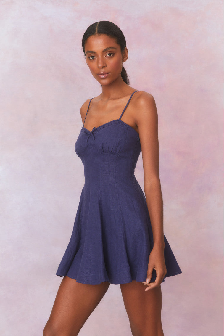 Shai Linen Mini Dress-morningim