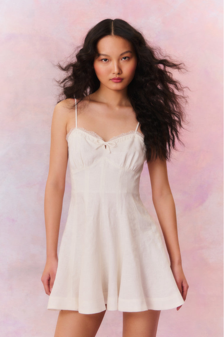 Shai Linen Mini Dress-morningim
