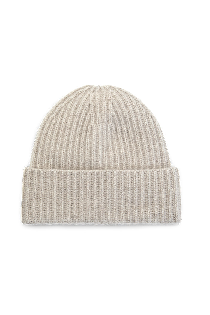 White+Warren Cashmere Luxe Ribbed Beanie - SAND WISP-morningim
