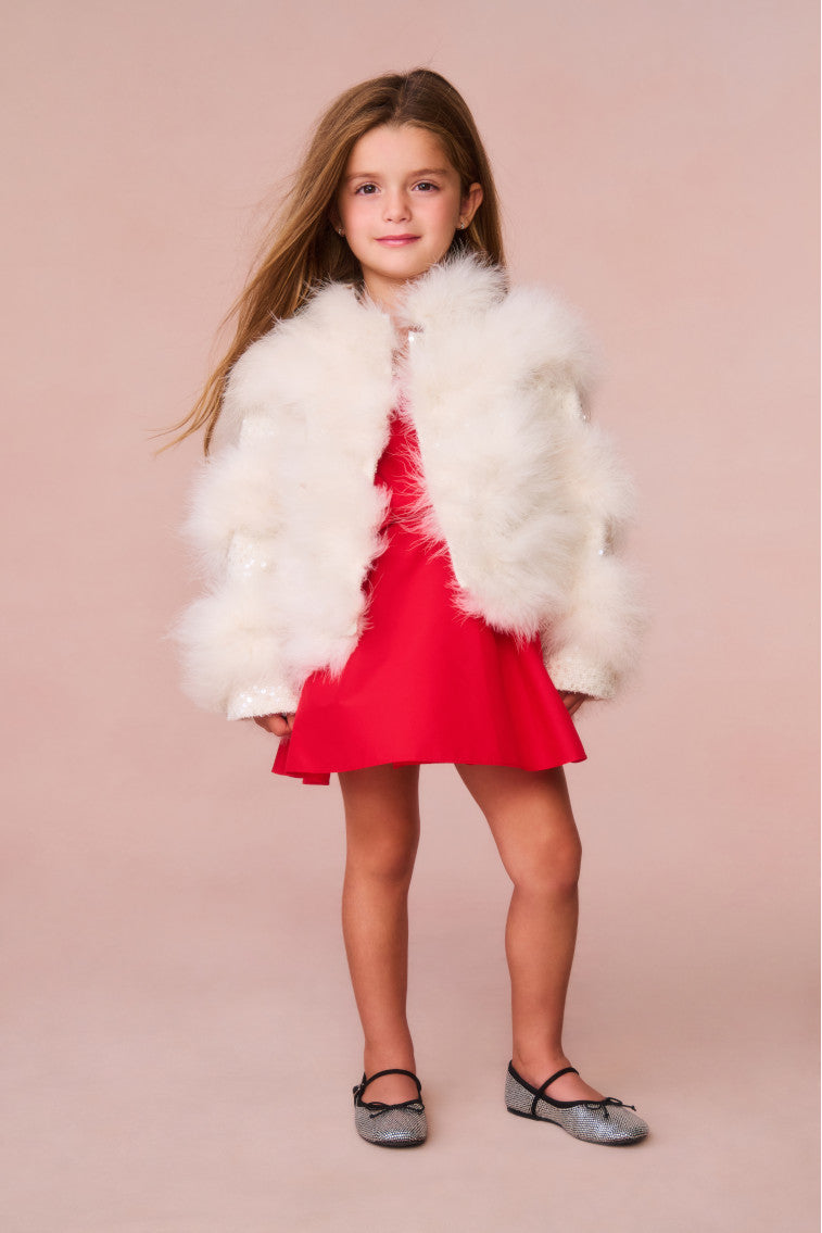Girls Trislyn Fur Jacket-morningim