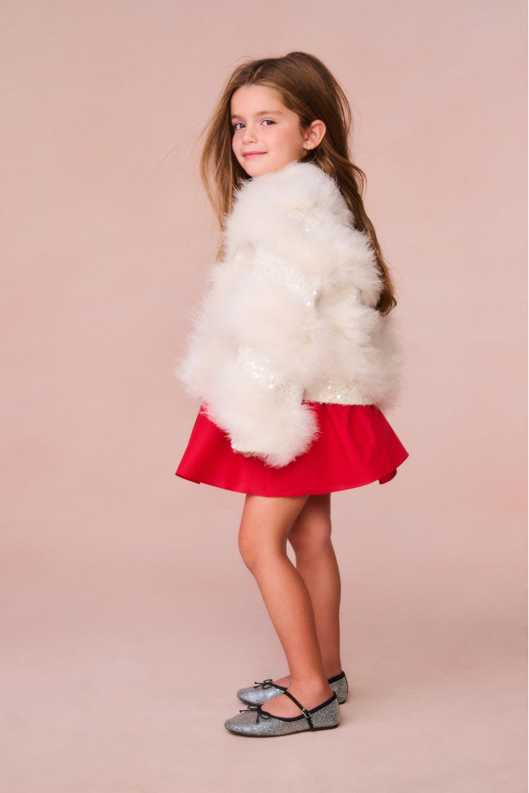 Girls Trislyn Fur Jacket-morningim