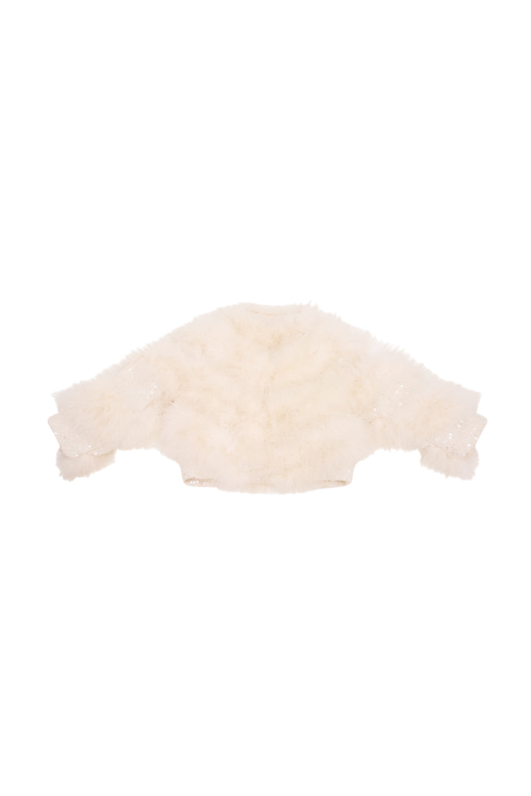 Girls Trislyn Fur Jacket-morningim