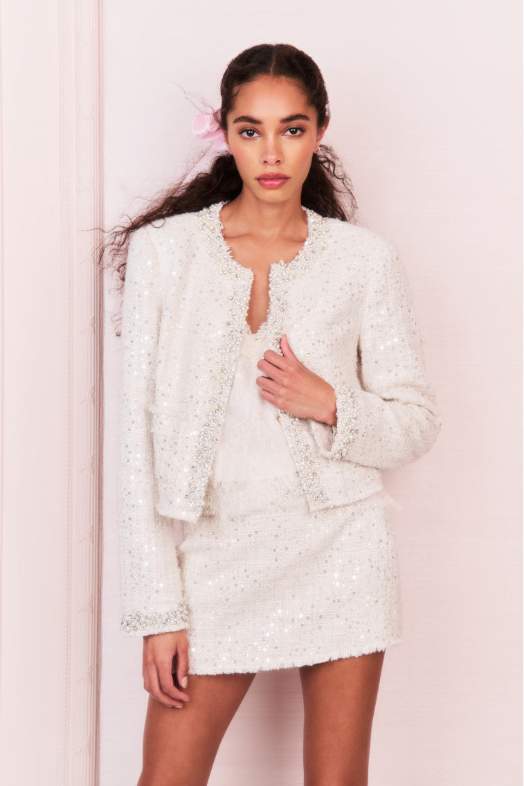 Vintra Embellished Tweed Jacket-morningim