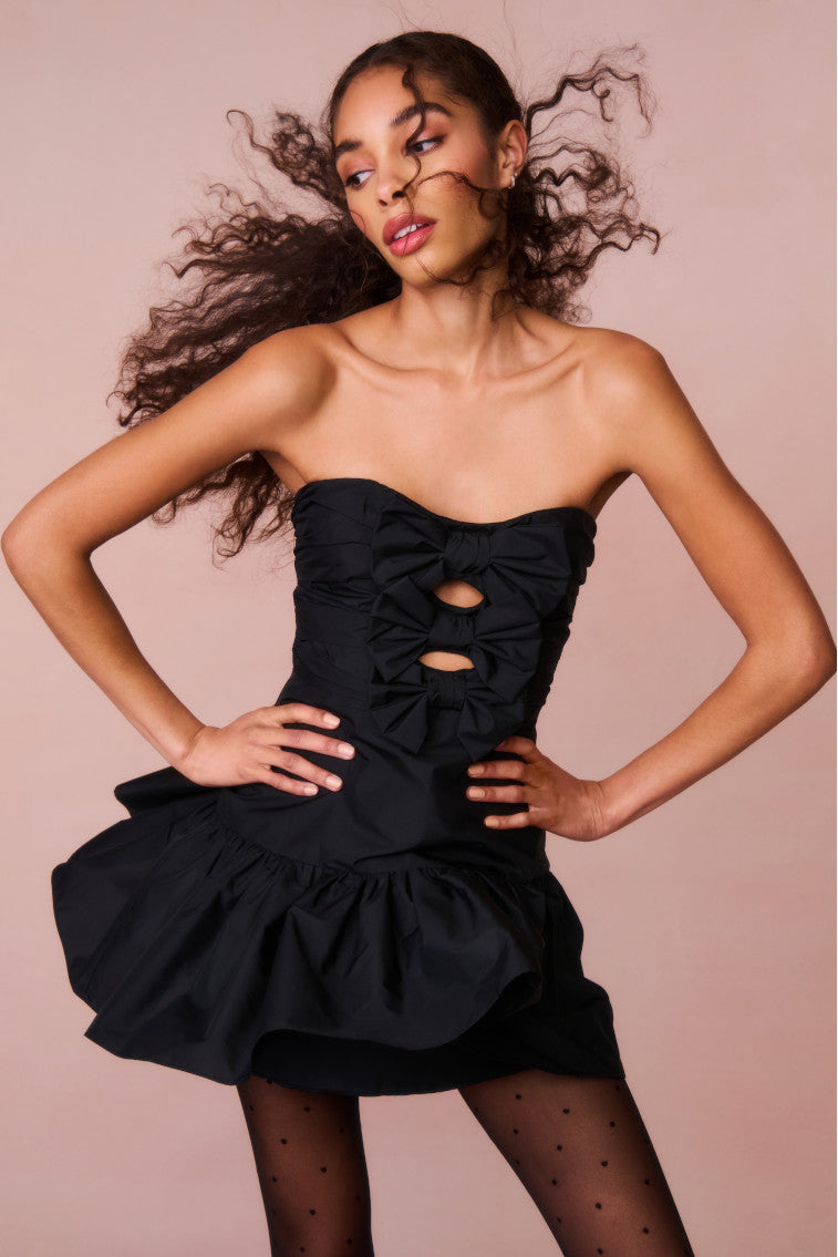 Woodlow Bow Mini Dress-morningim