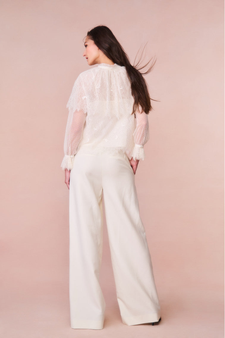 Samuela Wide Leg Trouser - CREAM-morningim